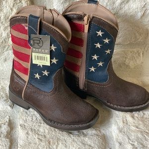 NWT Roper American Flag Toddler Cowboy Boots; 7